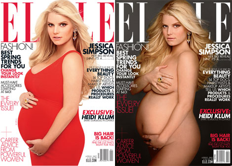 Tienda en Arizona censura imagen embarazada de Jessica Simpson