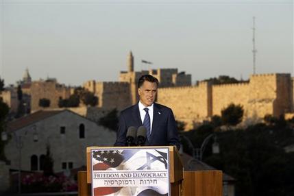 En Israel Romney se refiere a Jesrusalén como la capital