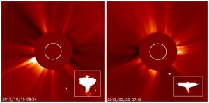 En meses recientes, dos fotografías extraordinarias fueron tomadas por las cámaras de la NASA de una gigantesca figura en forma de un ángel flotando cerca del sol.  Las fotografías han sido extensamente vistas en los sitios YouTube y UFO, sin embargo los científicos de la NASA no han dando ninguna explicación del misterioso fenómeno. (PRNewsFoto/Share International USA)