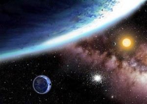 Esta representación artística sin fecha proporcionada por el Centro de Astrofísica Harvard Smithsonian muestra los planetas recién descubiertos Kepler-62e y -f. (Foto AP/Centro de Astrofísica Harvard Smithsonian)