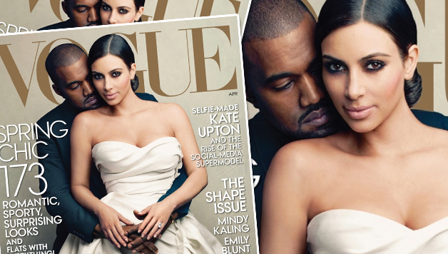 Kim Kardashian y Kanye West en la Portada de Vogue