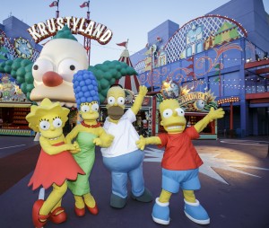 Ubicado dentro de los estudios Universal de Hollywood, el "Springfield" a tamaño real recoge muchos de los puntos de la serie, tales como las torres de refrigeración de la planta nuclear donde trabaja Homer, el "Badulaque" de Apu, el Bar de Moe o la hamburguesería Krusty.
