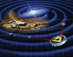 Einstein predijo la existencia de ondas gravitacionales en 1916. A pesar de que ya existe evidencia indirecta, se esperan resultados definitivos de los actuales detectores gravitacionales, como LIGO (Laser Interferometer Gravitational-Wave Observatory, en sus siglas en inglés)./ American Institute of Physics