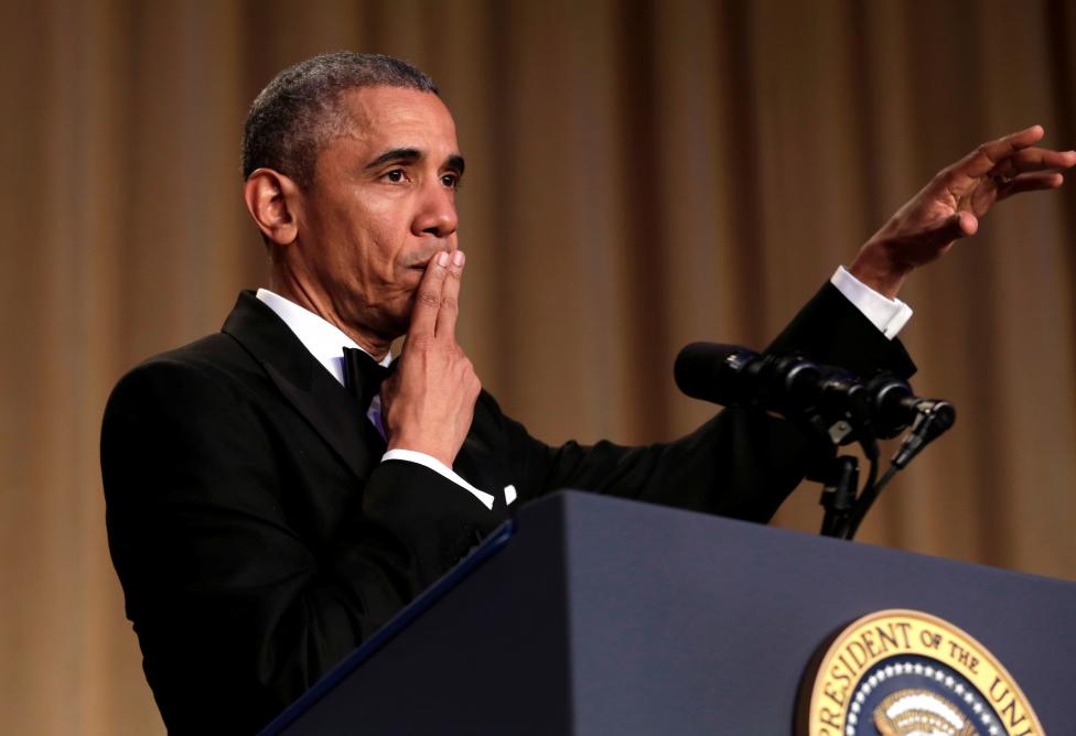 Obama deleitó a los invitados en su última cena de corresponsales como presidente
