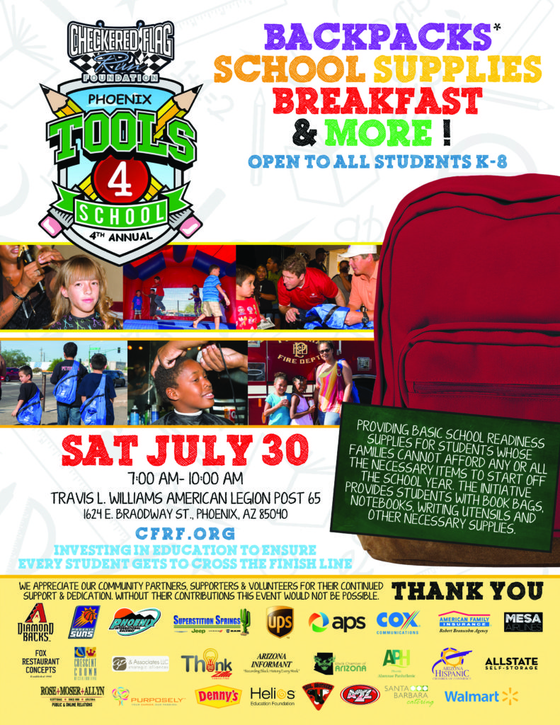 Feria de regreso a la escuela “Phoenix Tools for School”, este sábado 30 de julio
