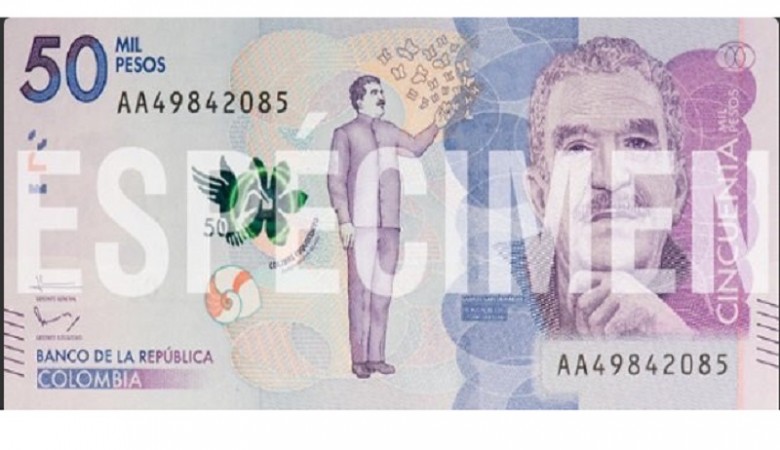 Ponen en circulación billete con la imagen de Gabriel García Márquez