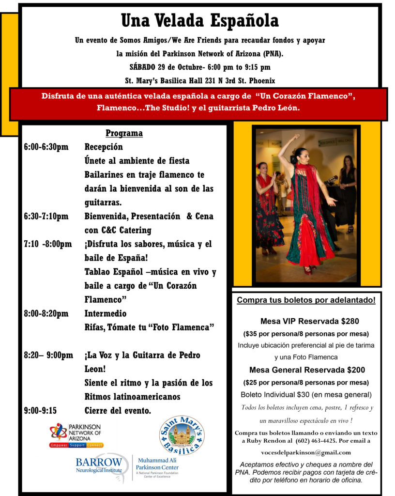 Disfruta de Una Velada Española este próximo 29 de octubre