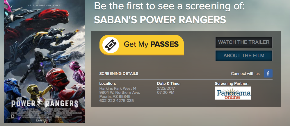 Panorama Online te invita con tu familia a la premier de “Saban’s Power Rangers”