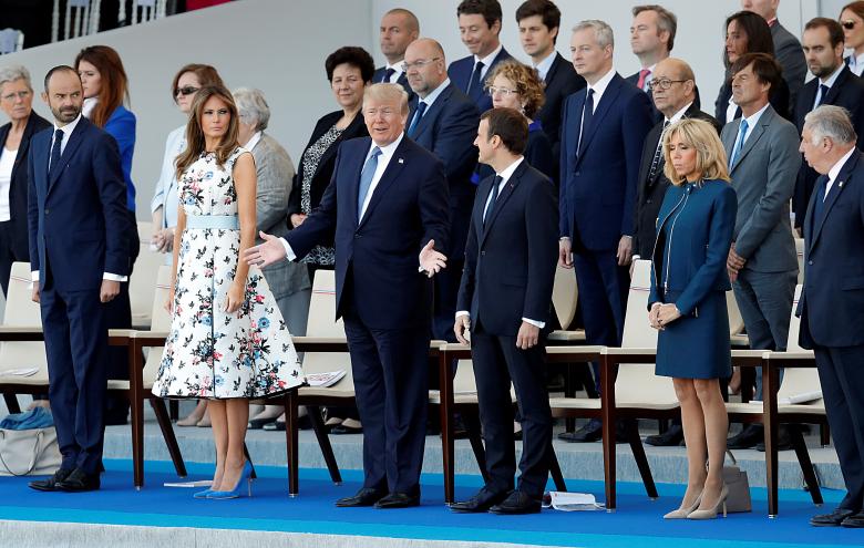 Trump finaliza visita a París con desfile por el Día de la Bastilla