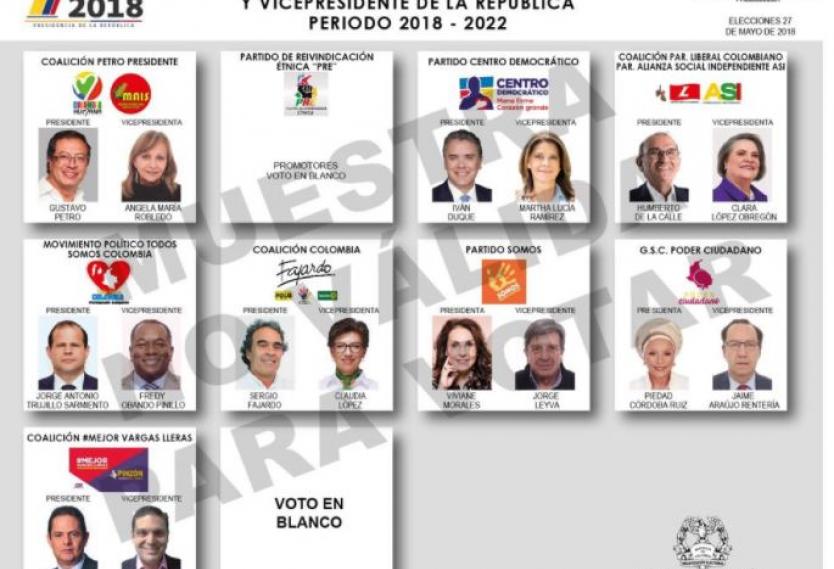 Elecciones primarias para presidente y vice-presidente en Colombia el domingo 27 de mayo: Donde votar en Phoenix