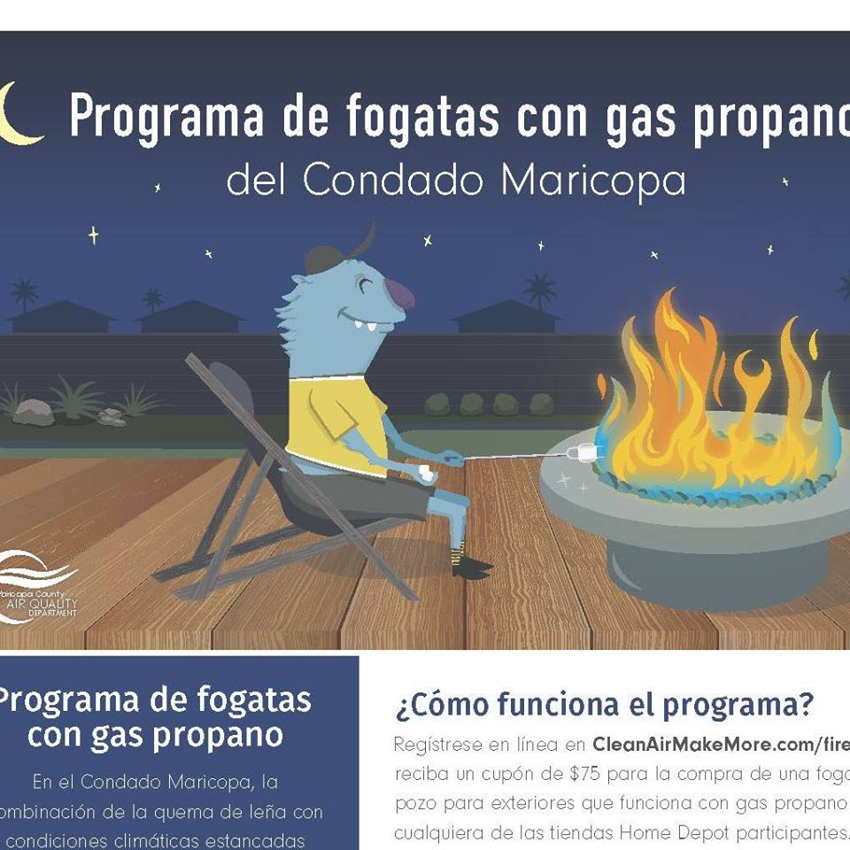 Disfruta del ambiente proporcionado por una fogata a Gas Propano sin contaminar el aire